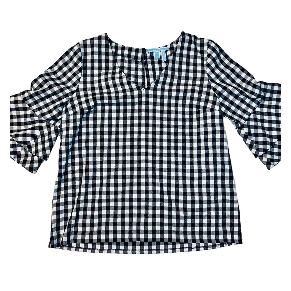 Draper James top EUC size 4 black and white